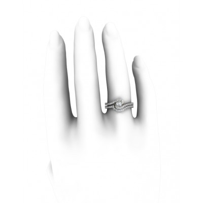 Delicate Bridal Diamond Ring Set
